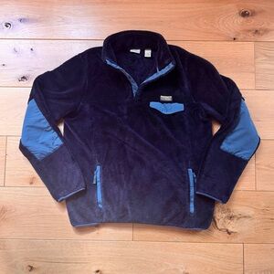 L.L. Bean Hi-Pile Quarter Snap Fleece Pullover Jacket size Large Tall